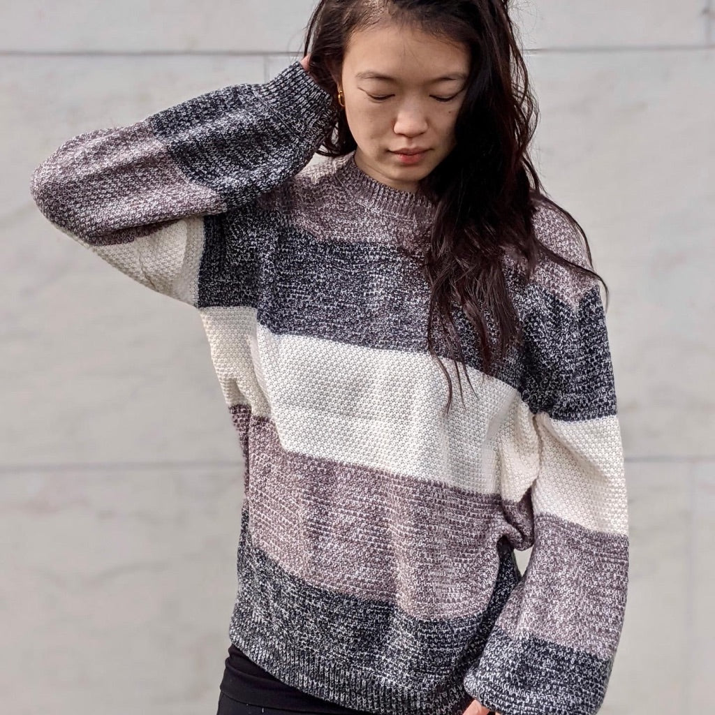 Shades of Grey Color Block Sweater
