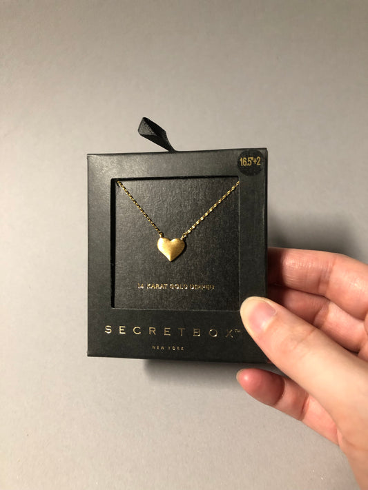 14K Gold Heart Charm Necklace