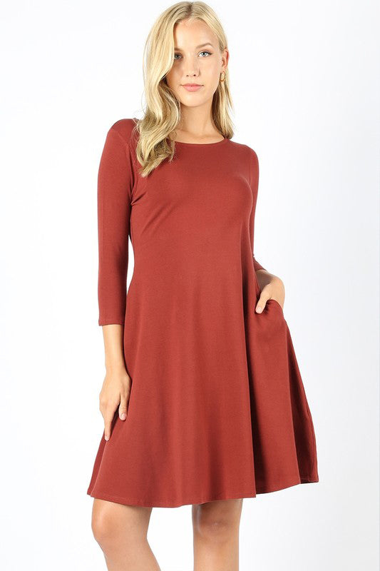 Flowy L-Train Dress