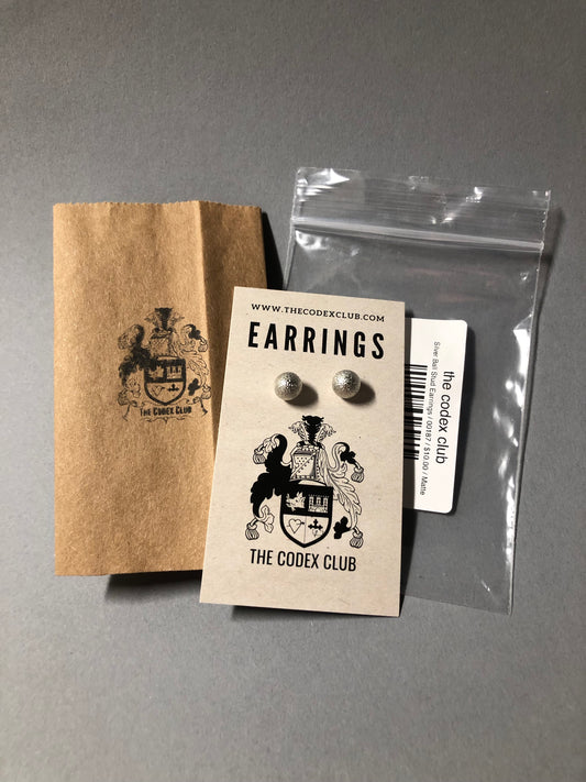 Magic Eight-Ball Shiny and Matte Stud Earrings