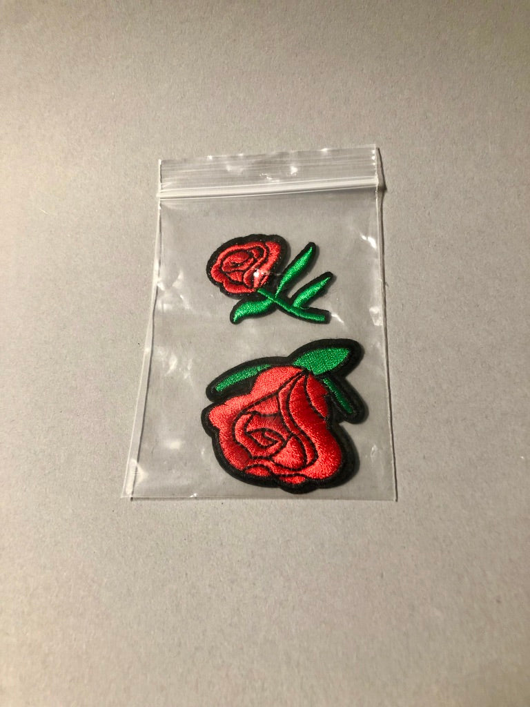 Iron-On Rose Patches