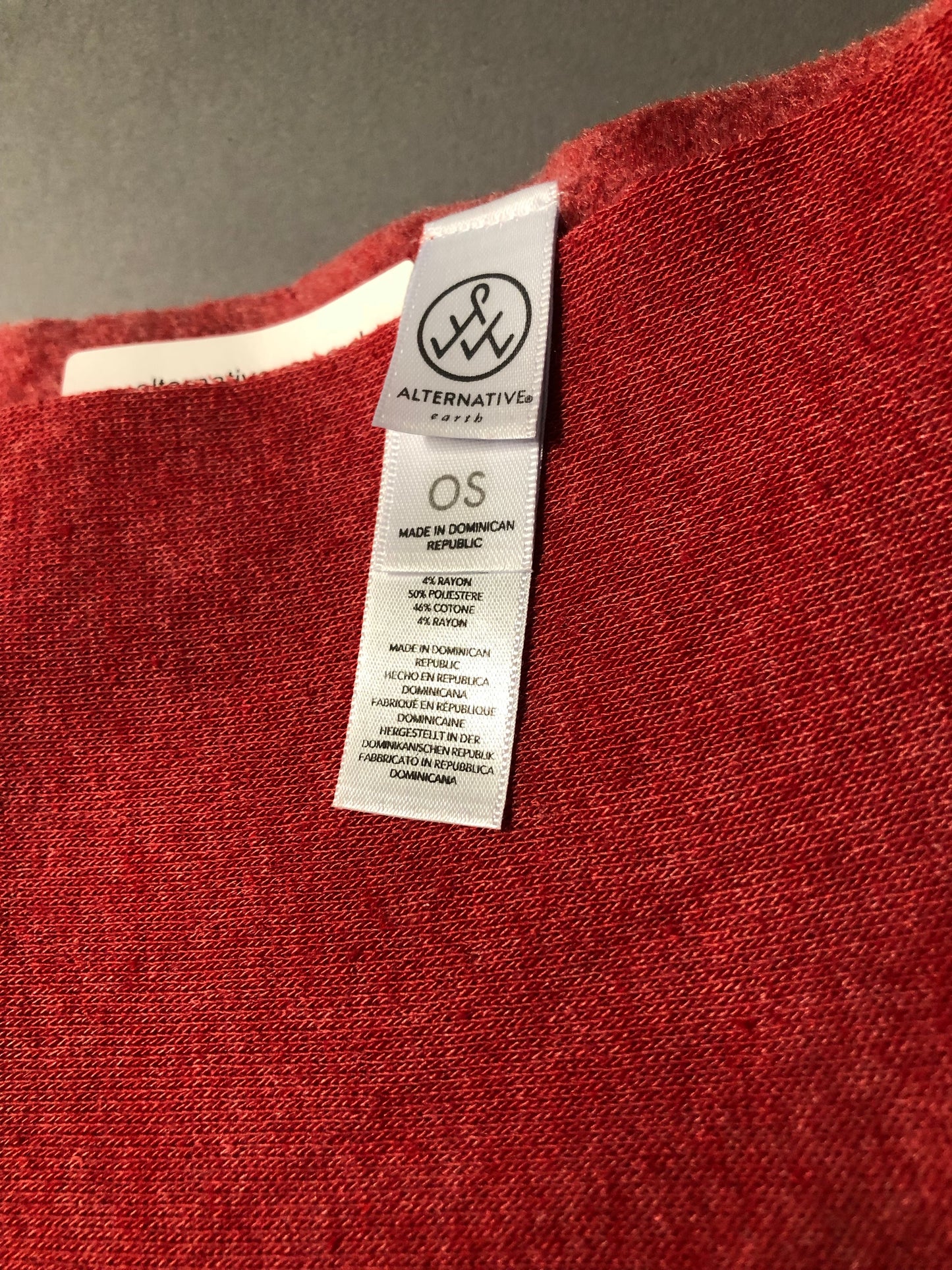 Red Slim Eco Fleece Scarf