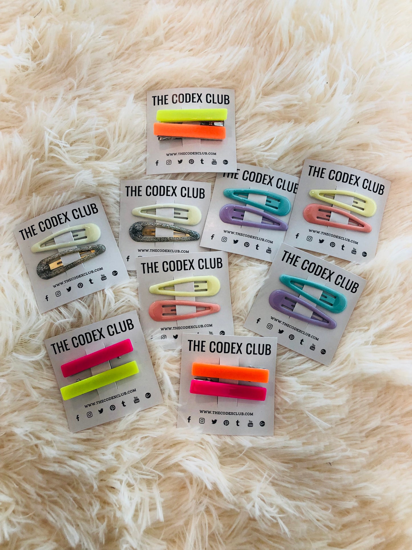 Pastel & Glitter Hair Clips
