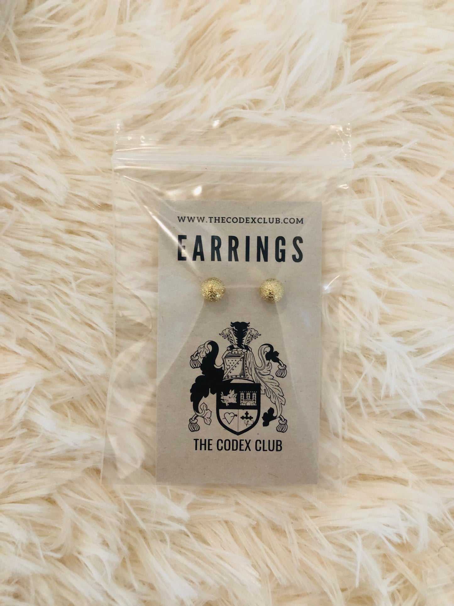 Magic Eight-Ball Shiny and Matte Stud Earrings