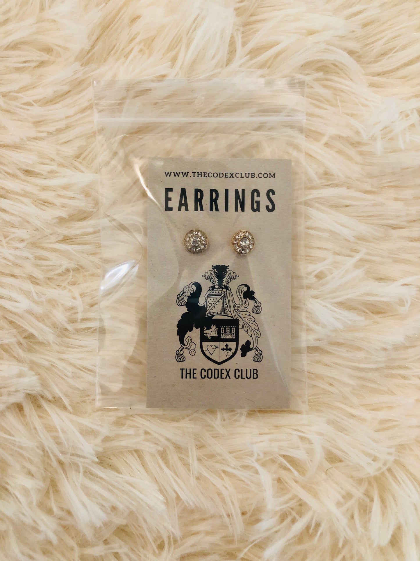Bedazzled Circle Stud Earrings