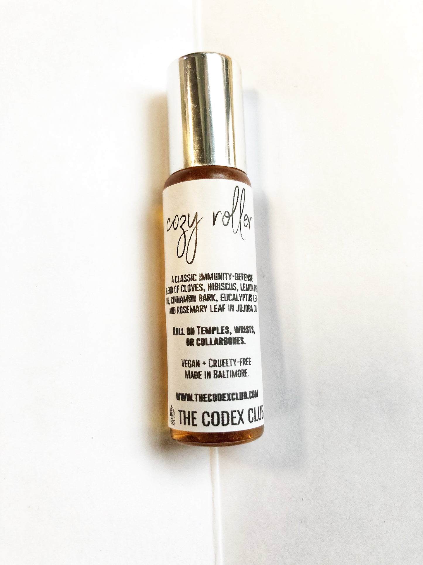 Cozy Immune Defense Essential Oil Roller Bottle for Travel Ready Self-Care