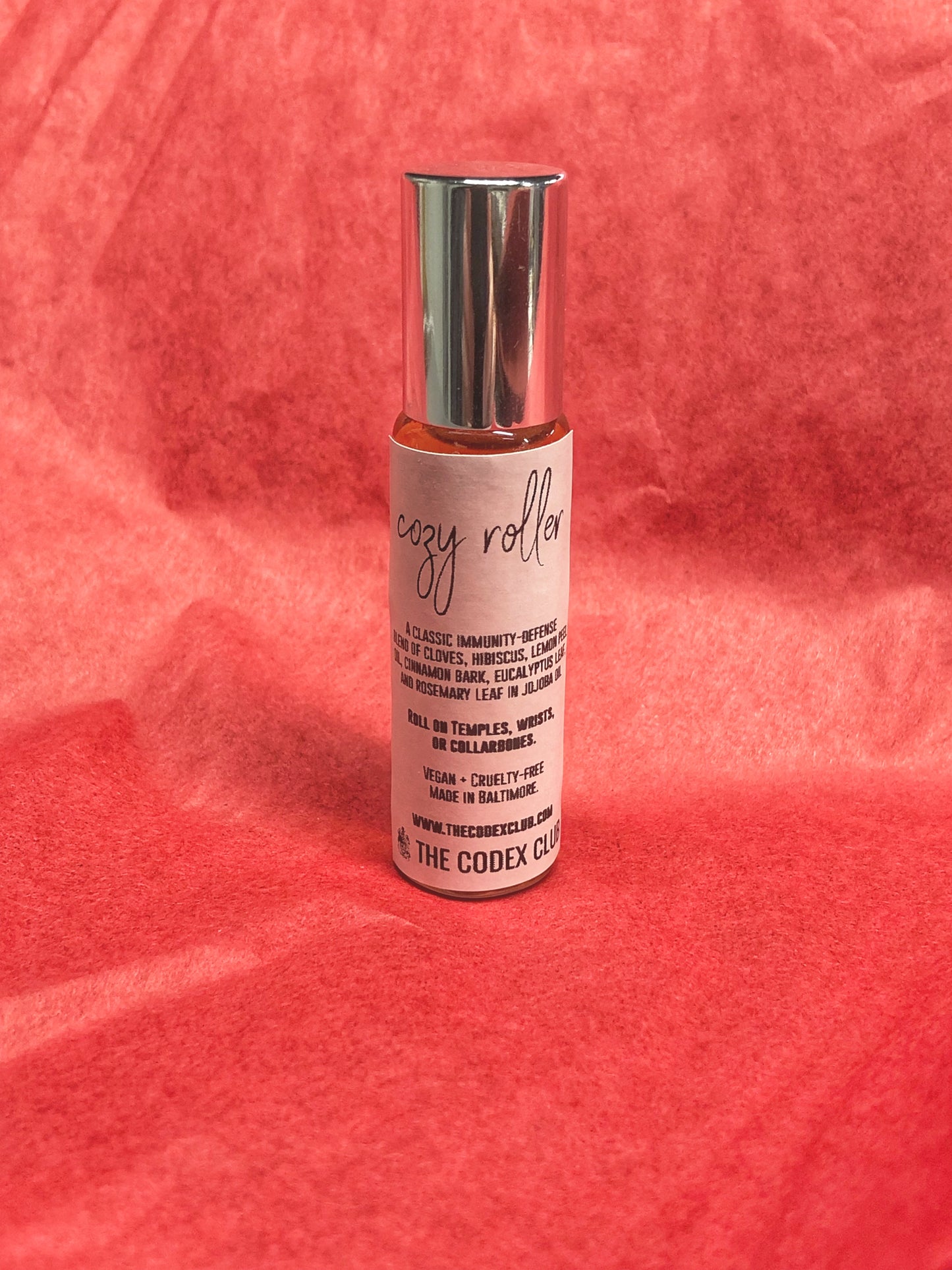 Cozy Immune Defense Essential Oil Roller Bottle for Travel Ready Self-Care