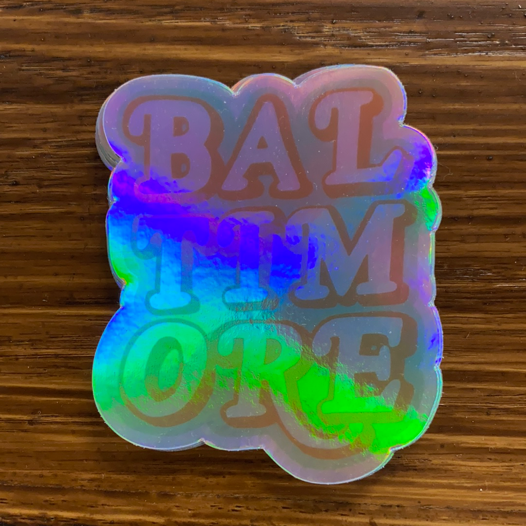 Baltimore Lettering Stickers by Nora Jayne