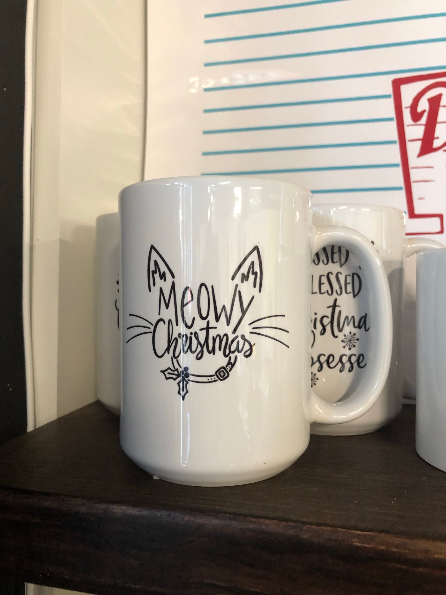 Meowy Christmas Mug 15oz