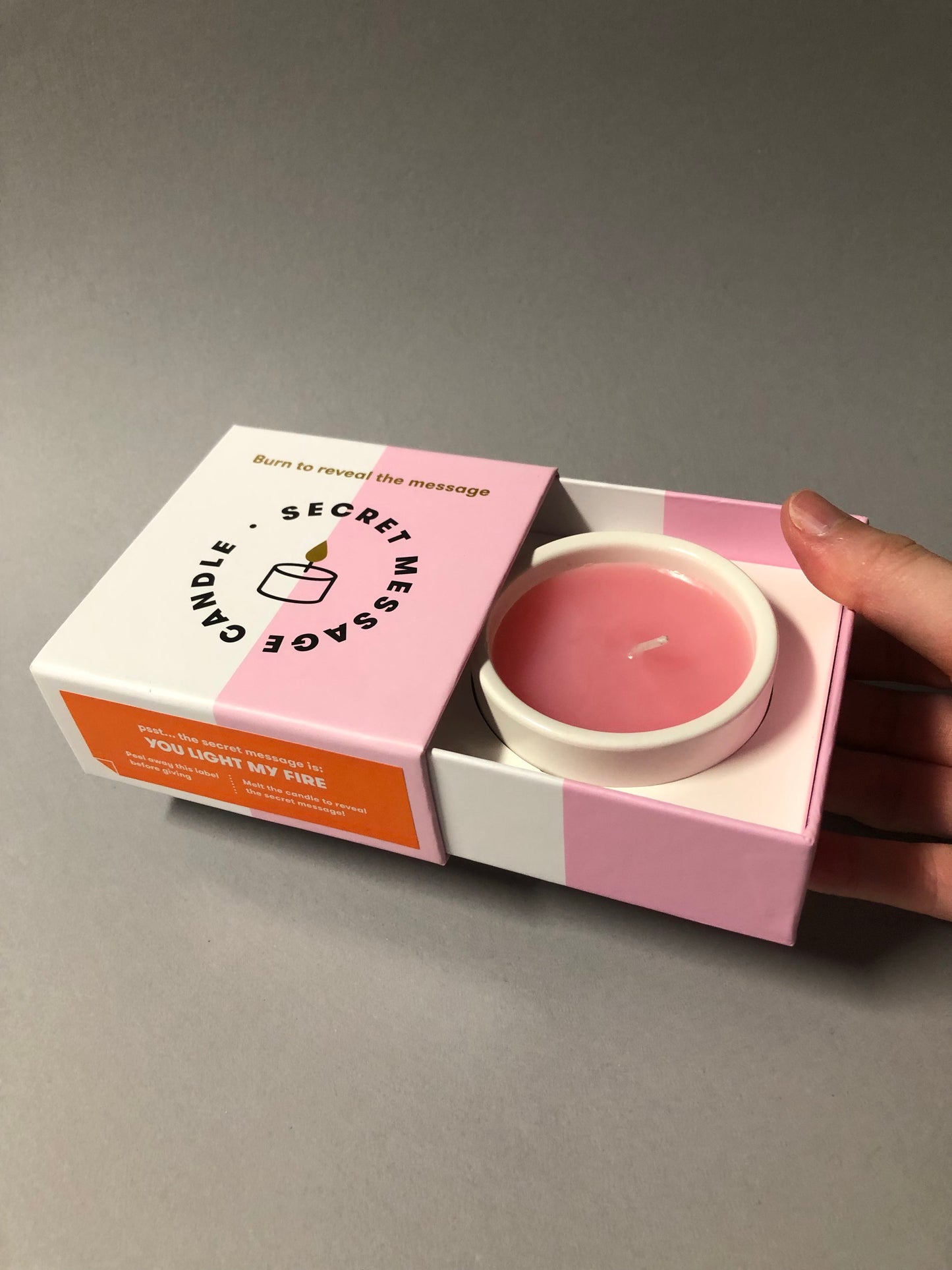 'You Light My Fire' Secret Message Candle
