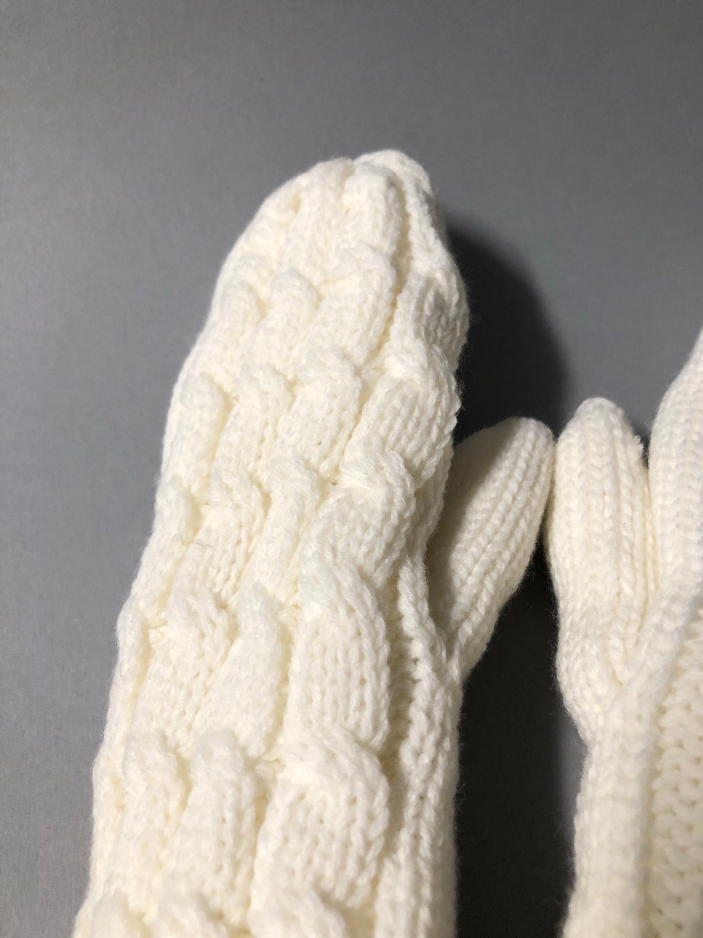 Fleece Lined Knit Mittens