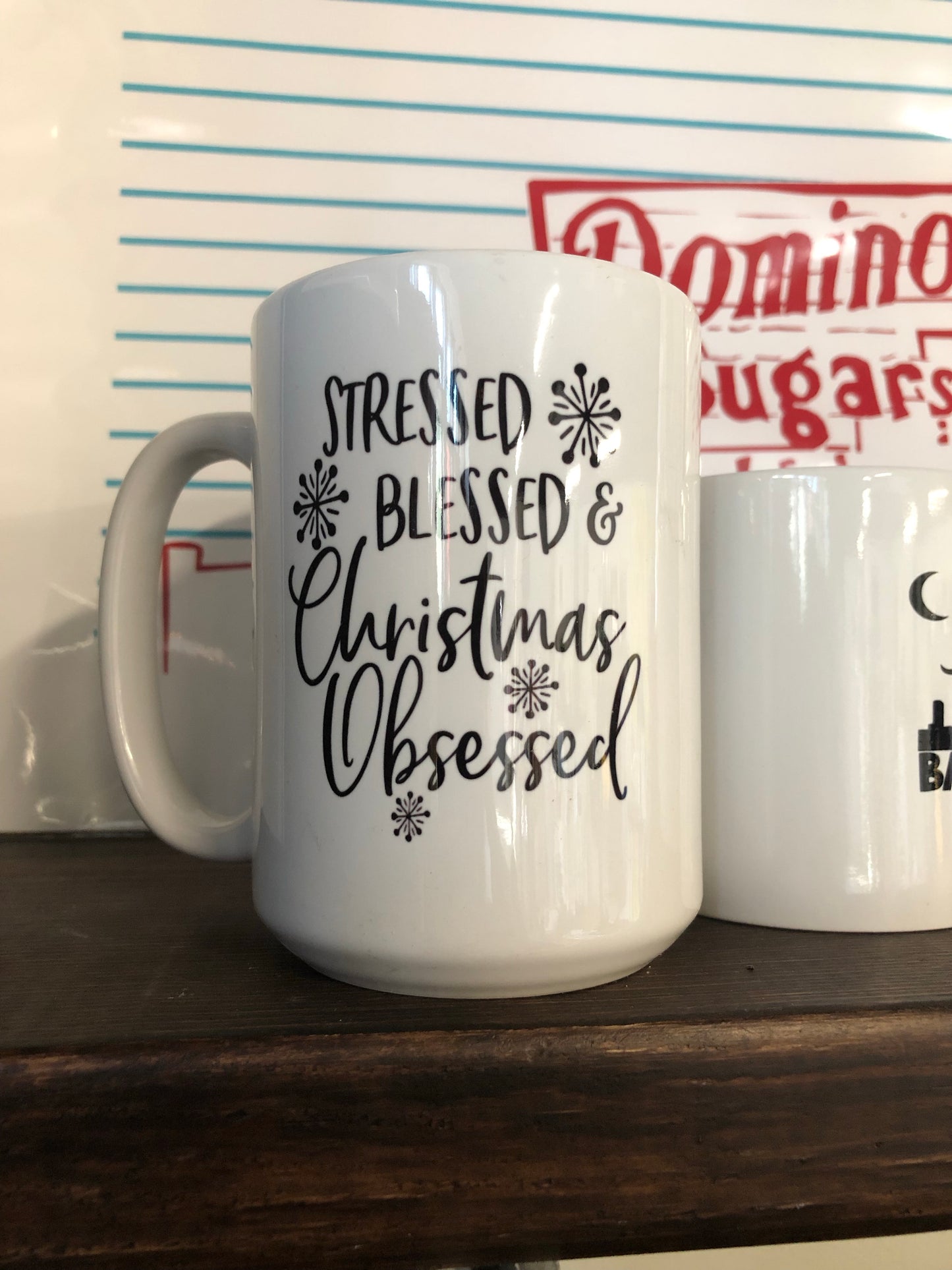 15oz Stressed Blessed and Christmas Obsessed