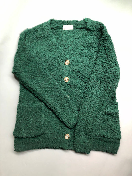 Hunter Green Button-Up Cardigan