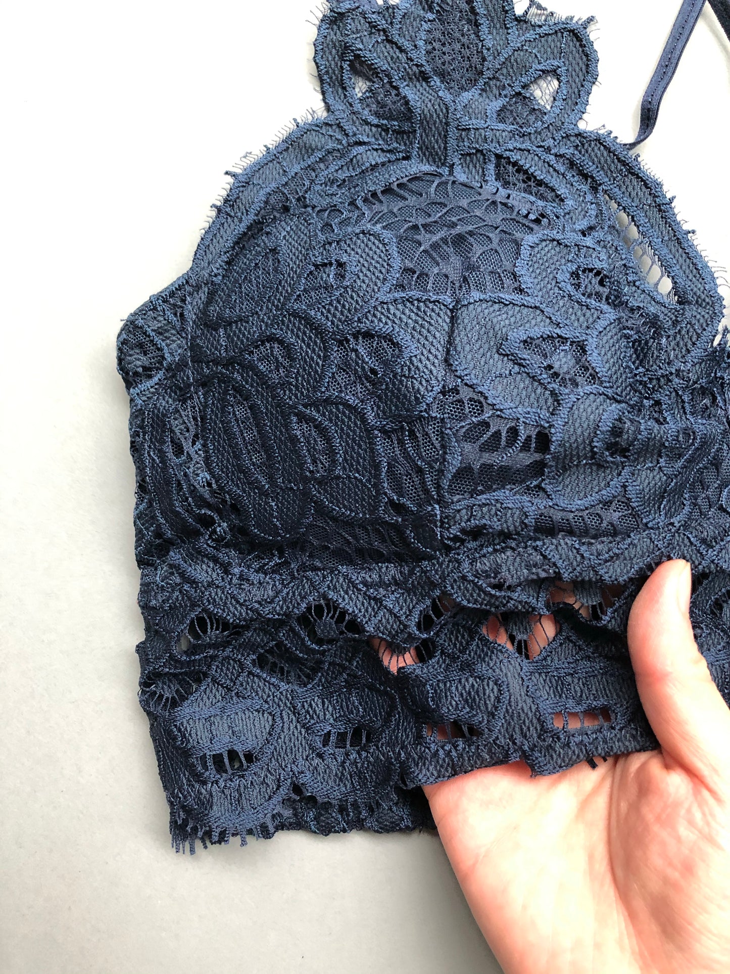 Jojo Navy Blue Lace Bralette