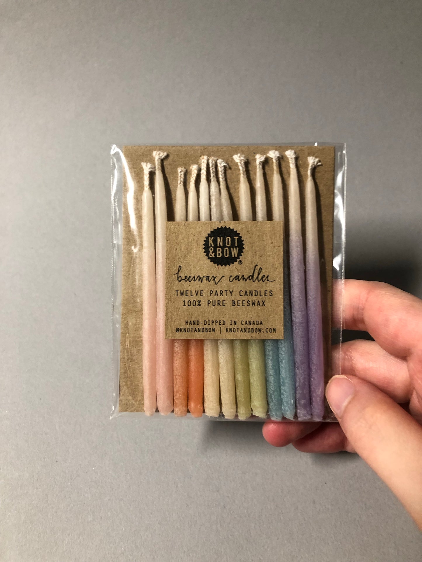 RAINBOW OMBRÉ BEESWAX PARTY CANDLES