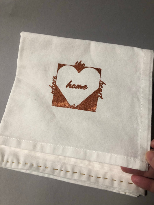 'Home is Where the Heart Is' Tea Towel