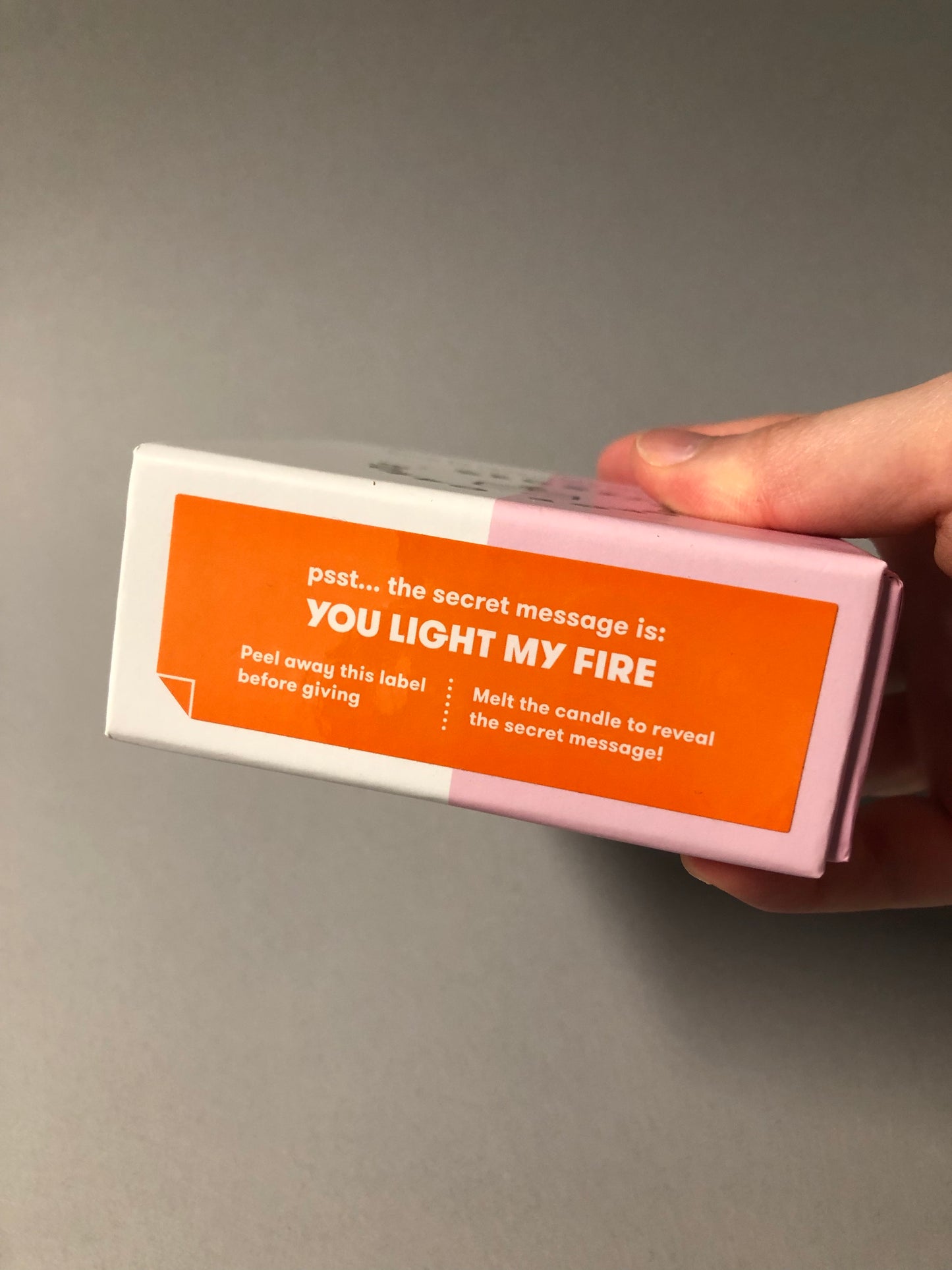 'You Light My Fire' Secret Message Candle