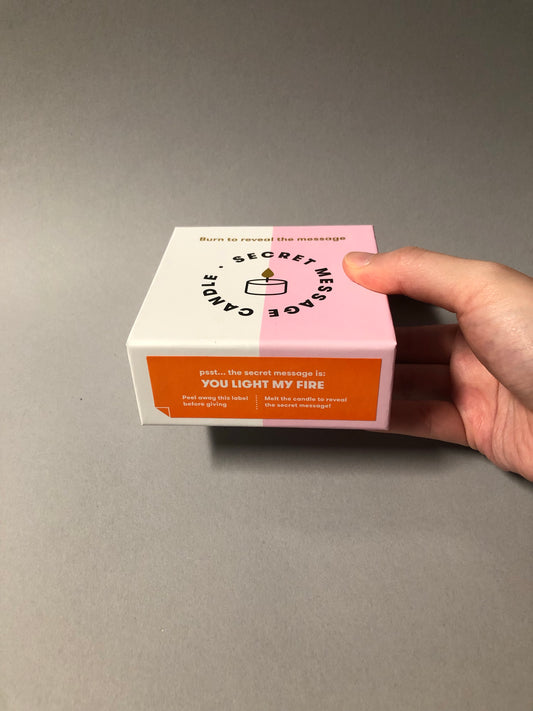 'You Light My Fire' Secret Message Candle
