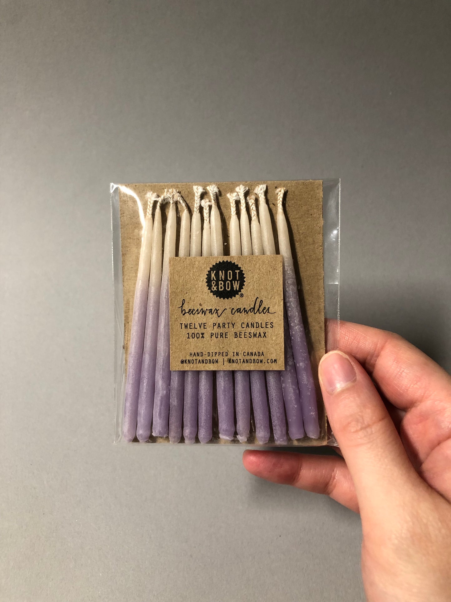 VIOLET OMBRÉ BEESWAX PARTY CANDLES