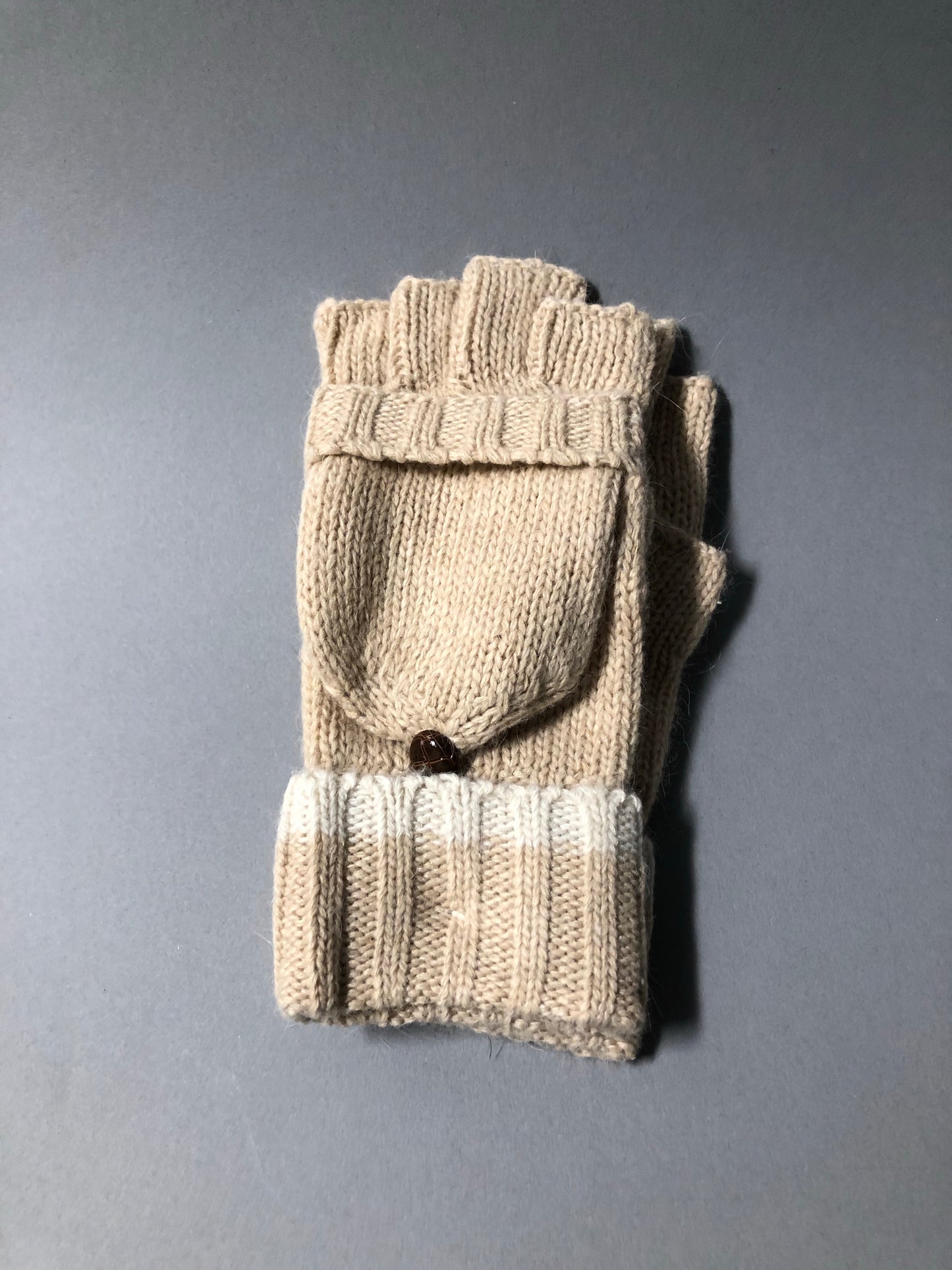 Ivory Warm Woolen Mittens