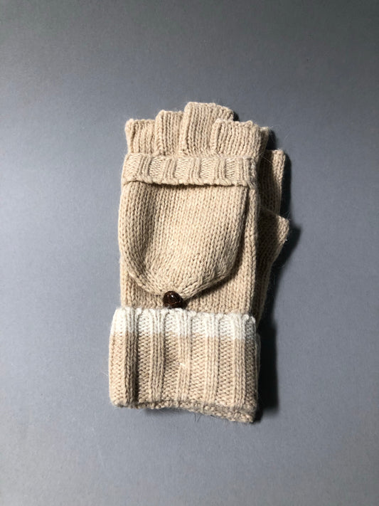 Ivory Warm Woolen Mittens
