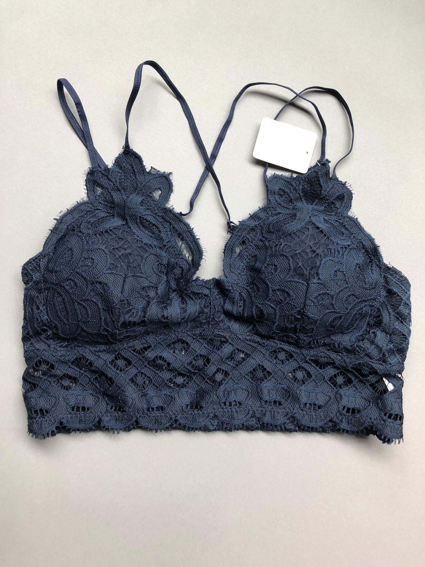 Jojo Navy Blue Lace Bralette