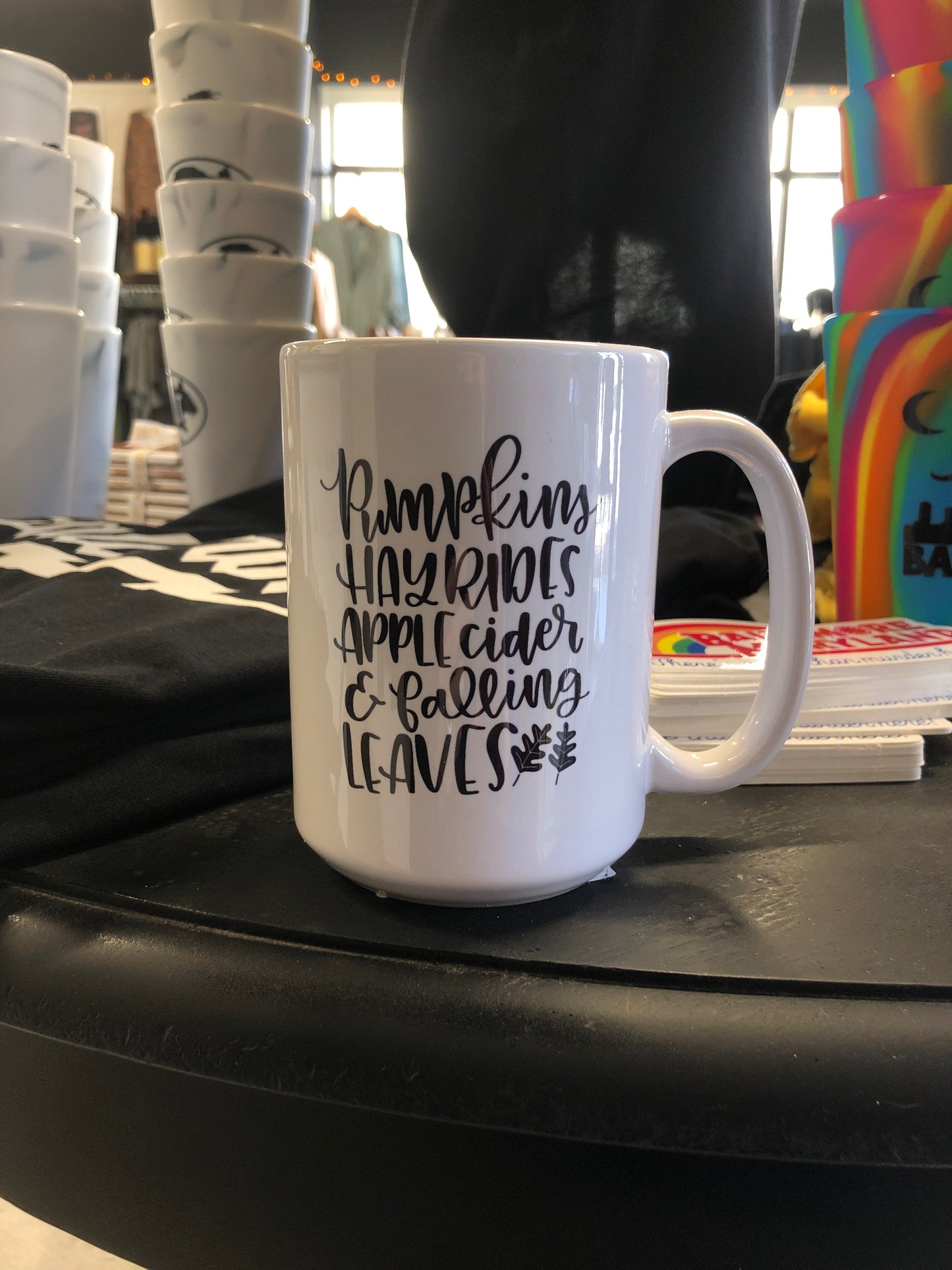 Pumpkins & Hay Rides Autumn Fall Mug 15oz