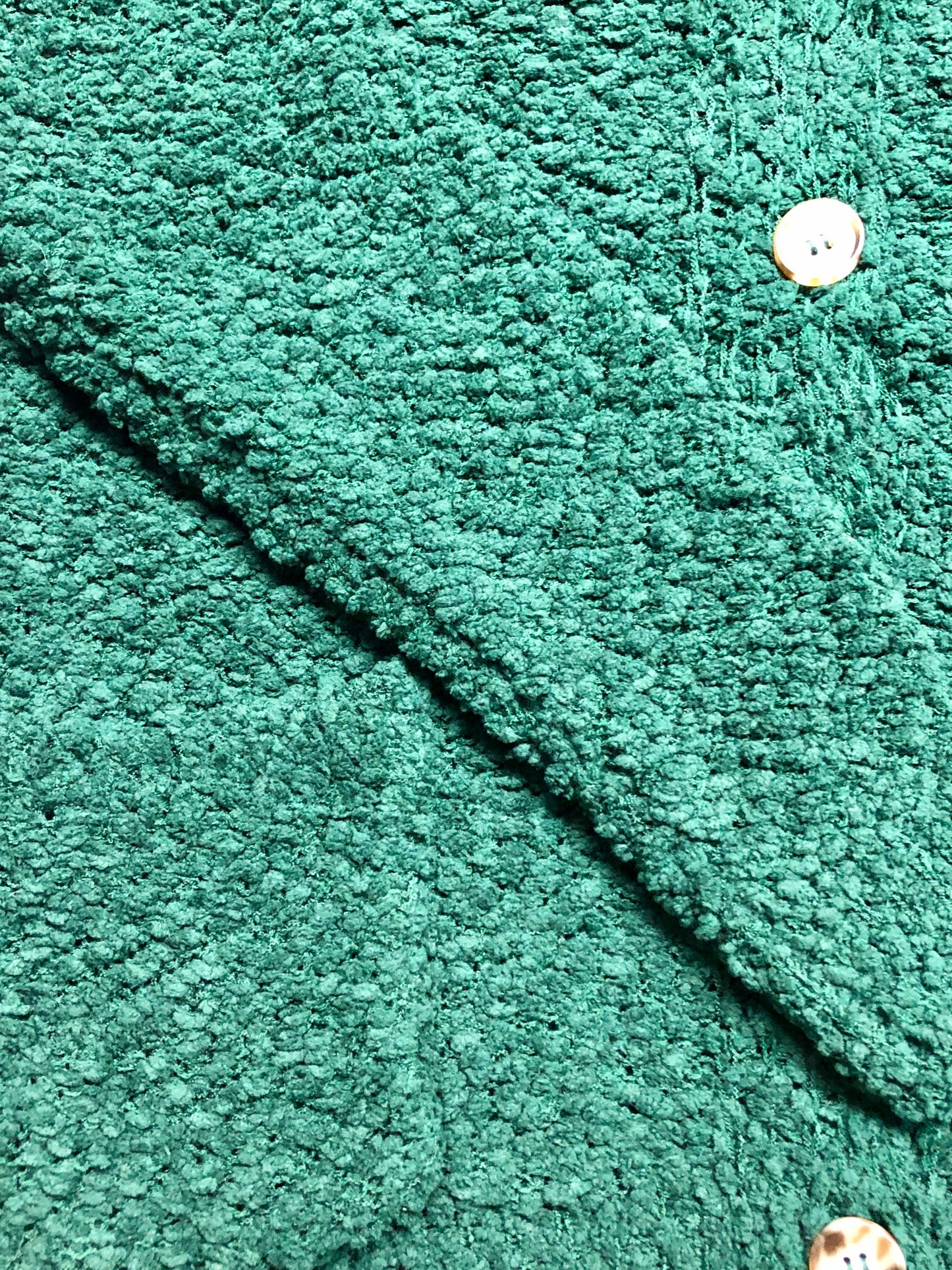Hunter Green Button-Up Cardigan