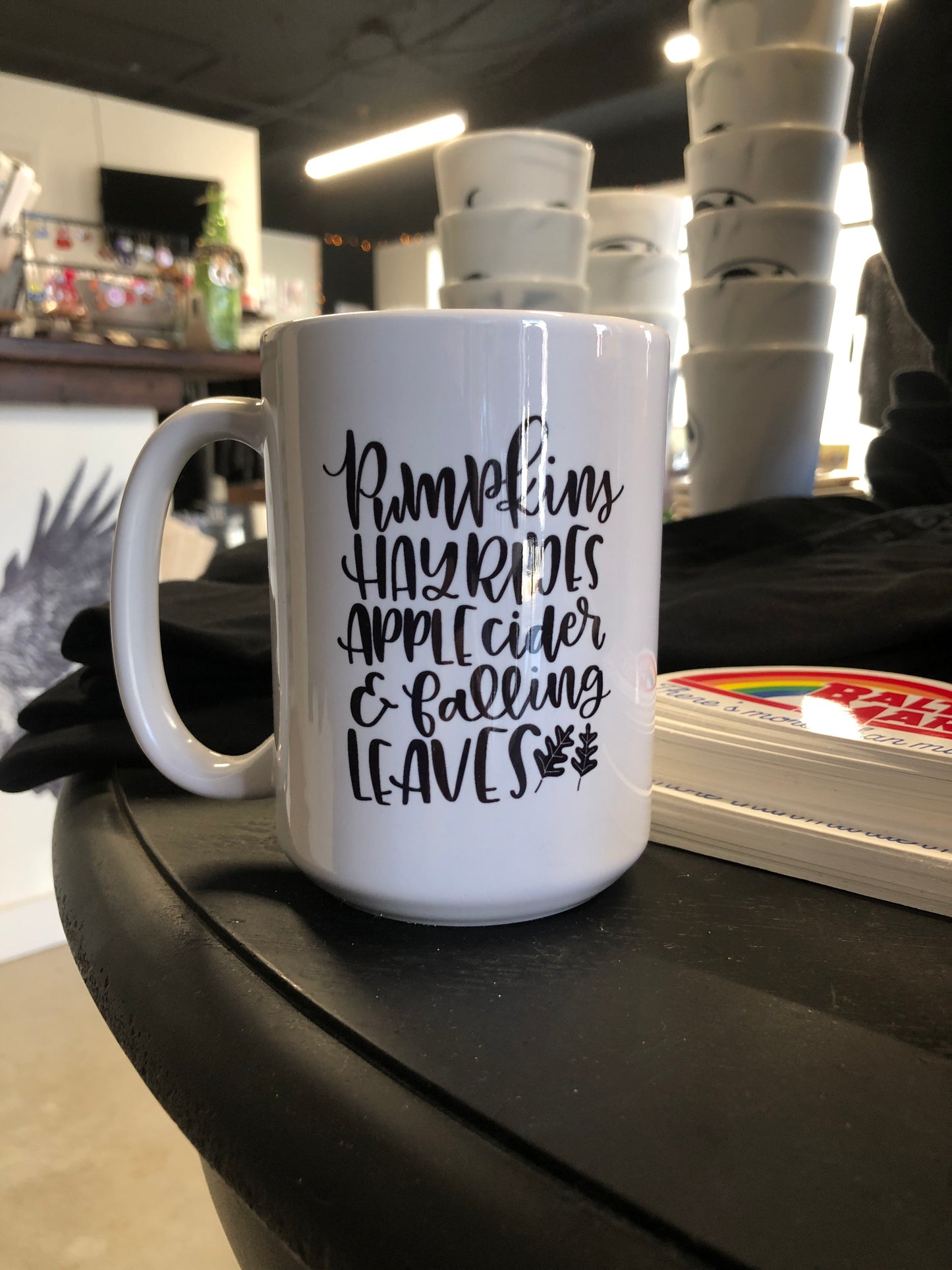 Pumpkins & Hay Rides Autumn Fall Mug 15oz