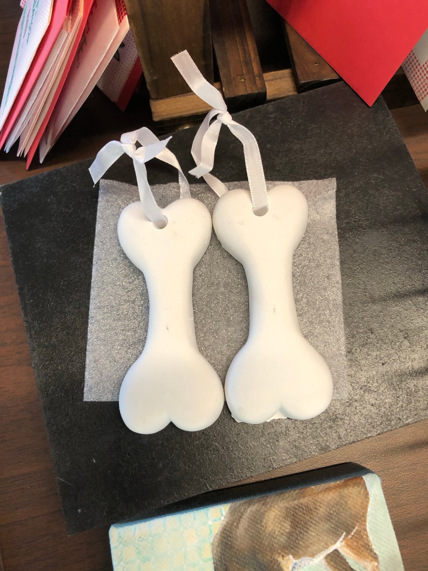 Plaster Bone Ornament