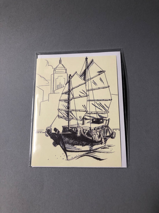 Coming into Port Card, designed by Emily Heron