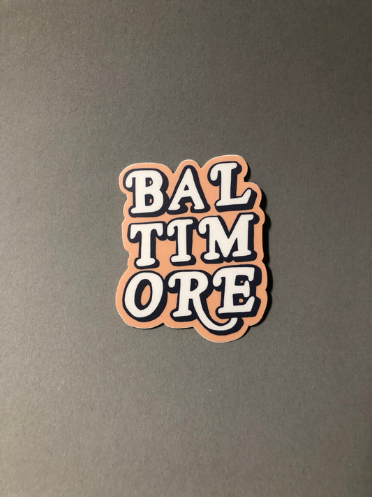 Baltimore Lettering Stickers by Nora Jayne
