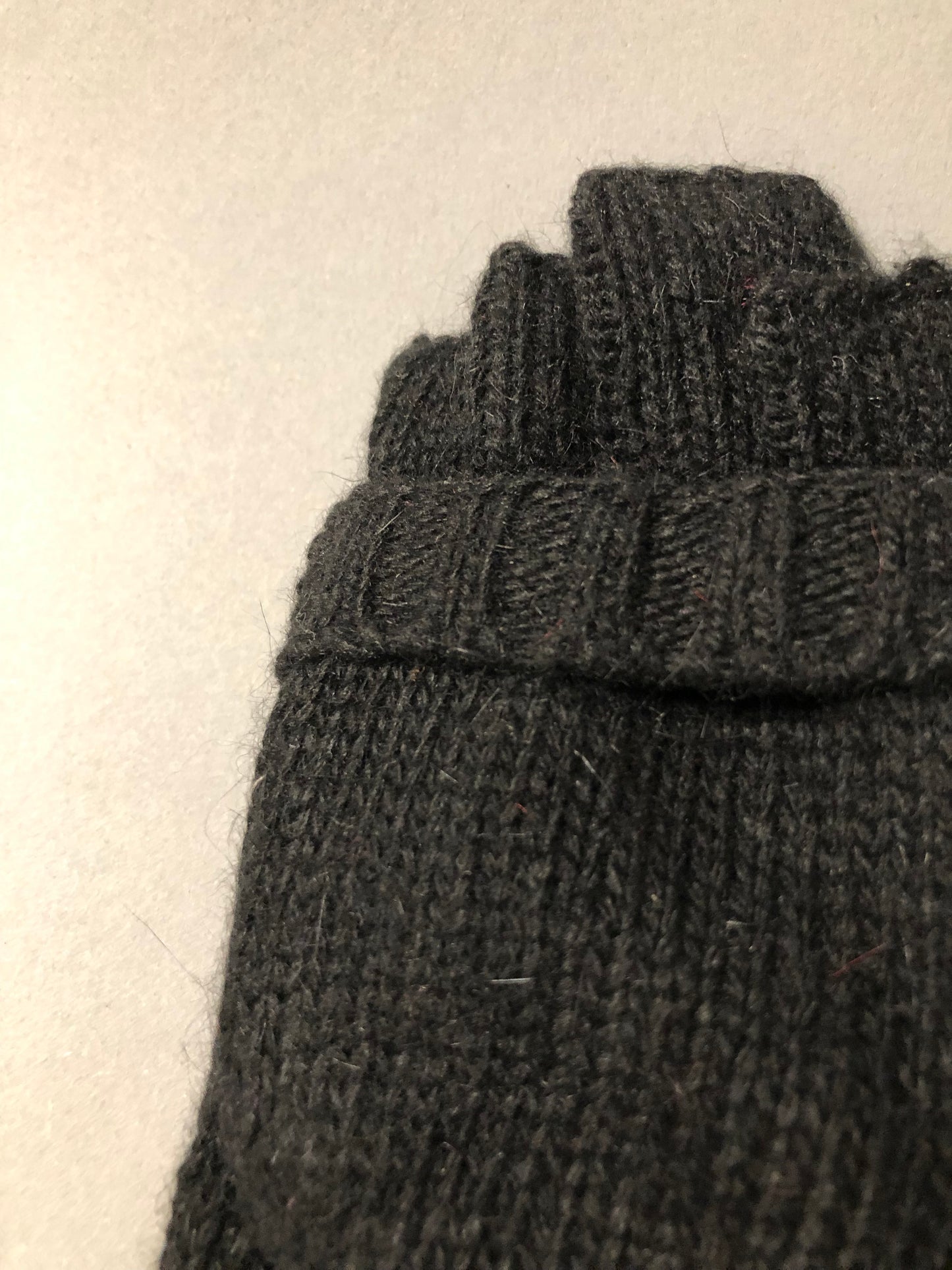 Black Wool Mittens