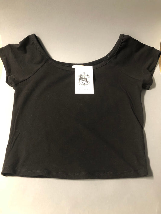 Off the Shoulder Black Crop Top